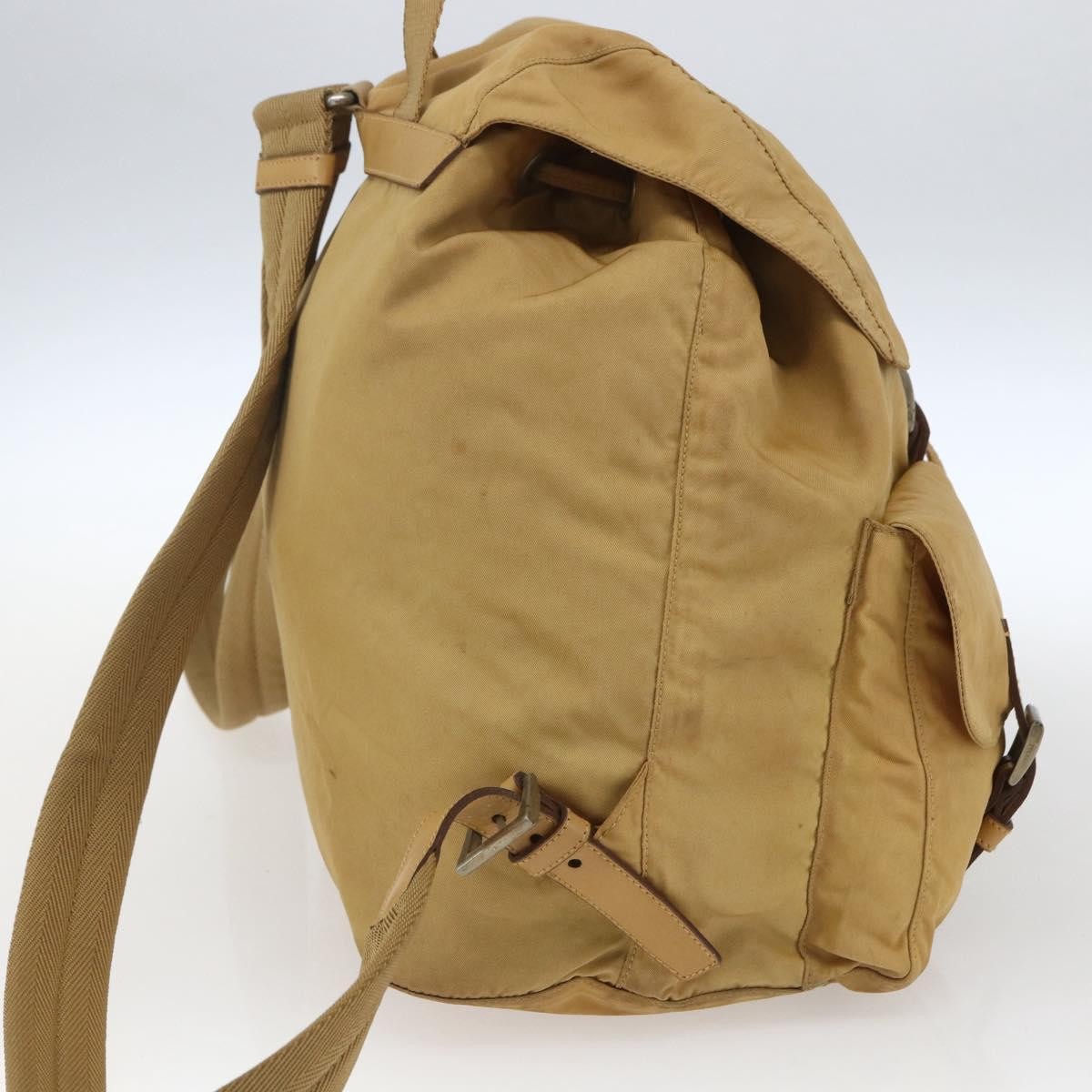 PRADA Backpack Nylon Beige Silver Auth 164263 thumbnail 4