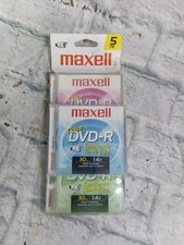 Maxell 5-Pack Mini Color DVD-R Video Disc Camcorder Media 1.4 GB 30 Min New R1