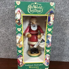 Vtg~Merck Family's Old World Christmas Santa Claus Smoking Man~#71509~2002