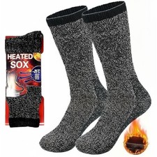 Winter Thermal -25 C Winter Boot Socks 10-13 Warm 2.13 TOG Thick Black Outdoor