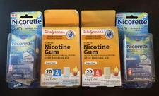Lot of 4 Nicorette White ice Mint 40pc 4mg & Fruit Freeze 40pc 4 & 2 mg Ex 05/26