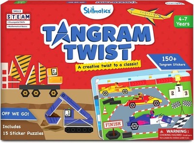 Skillmatics Tangram Twist Aufkleber Puzzles pädagogische Kunst und Handwerk Aktivität Set