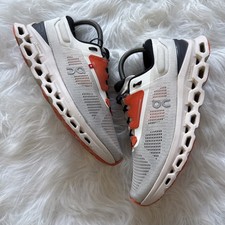 On Women's Cloudstratus 3 White Sand Orsnge Running Shoes Trainers Size 6 UK