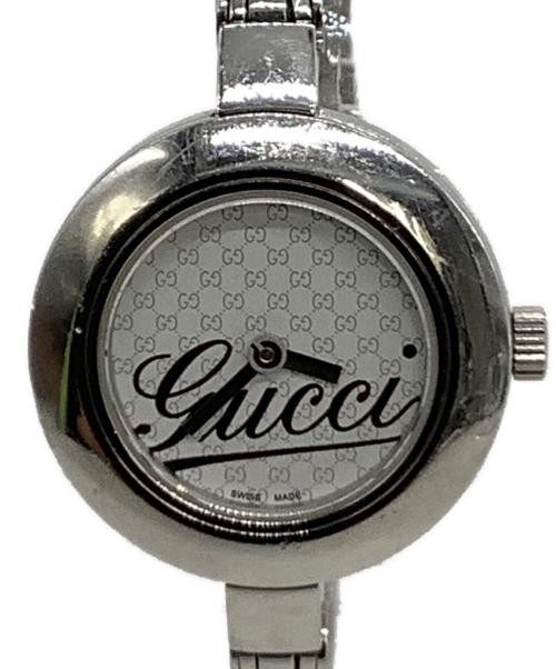 Gucci Flower Bangle Watch Quartz Ladies Stainless Steel Used