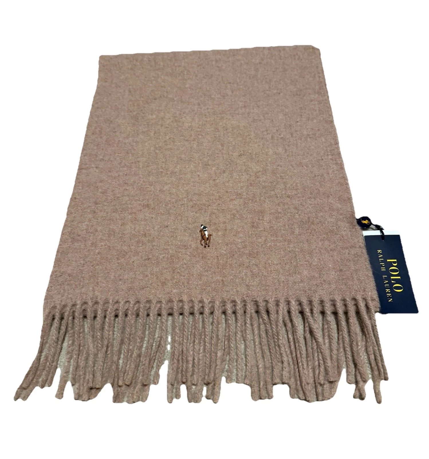 Ralph Lauren Men 100% Wool Scarf Brown