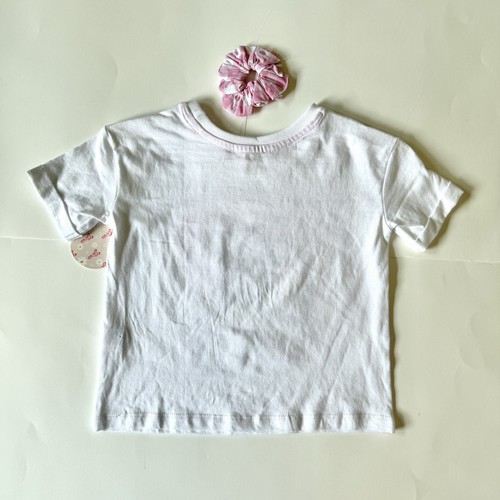 NWT Messy Bun Just Chillin Girls 2 Pc Set Size 6 White Printed Top & Pink Shorts - Picture 7 of 9