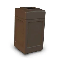  Products Made in The USA 732137 Square Waste Container,Brown,42 Gallon 
