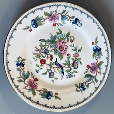 6 Pembroke SALAD Plates John Aynsley Gold Trim Set England Bone China 6 PC SET