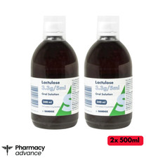 LACTULOSE Oral Solution 3.3g/5ml ( 500ml x2)- Brands May Vary