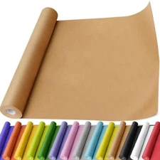 PerkHomy Kraft Paper Roll 17.5"x600" Brown 70GSM Wrapping Craft