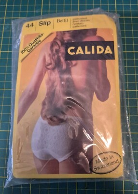 VINTAGE Women's Calida Underwear Slip Belfil Size 44 Made In Switzerland White 