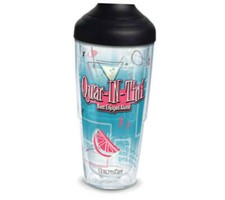 Tervis Tumbler Cocktail Shaker Quar in Tini 16 Oz Black Lid Best Enjoyed Alone