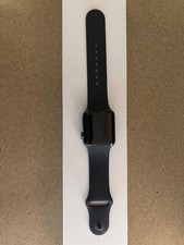 Apple Series 3 Black Watch 38mm case silicone band