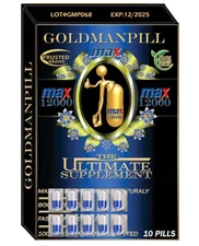 Natural Testosterone Booster -GOLDMANPILL, Improve  Strength & Growth