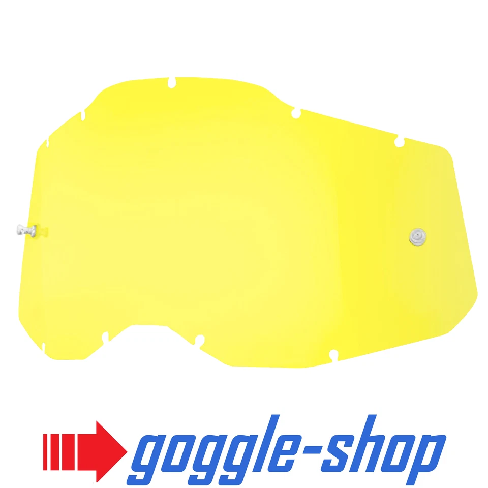 GOGGLE-SHOP REPLACEMENT LENS for 100% MOTOCROSS MX GOGGLES YELLOW TINT ACCURI 2