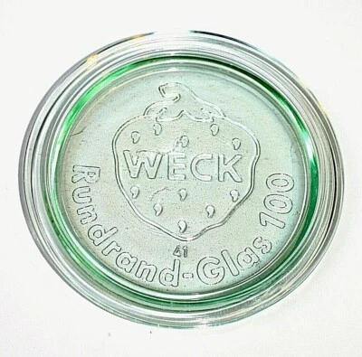WECK GLASDECKEL RR  Deckel Ersatz Glas Rundrandglas transparent B-Ware - Bild 1 von 4