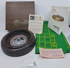 Vintage Pleasantime Roulette Game With Wheel Ball Playing Mat Pacific Game Co.