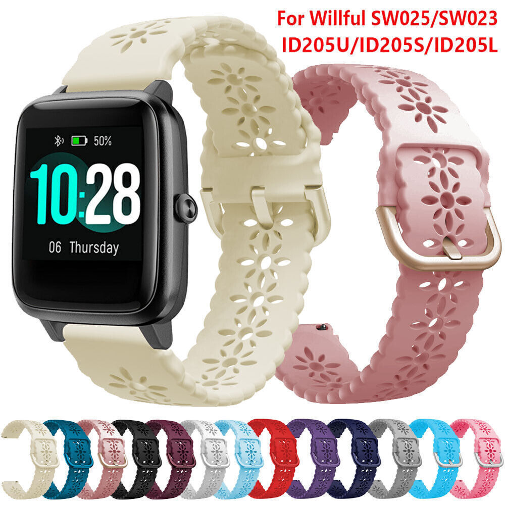 For  ID205L/ID205/ID205U/ID205S/SW020/SW021 Silicone Watch Band Strap 19mm