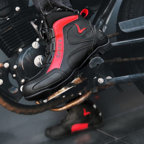 Comfortable Motorcycle Shoes Mens Cyclocross Bike Shoes Outdoor Bicycle Sneakers - Picture 7 of 15
