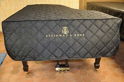 Steinway Lightweight Quilted Cover Steinway Front Logo Model B  6' 10 1/2 Black