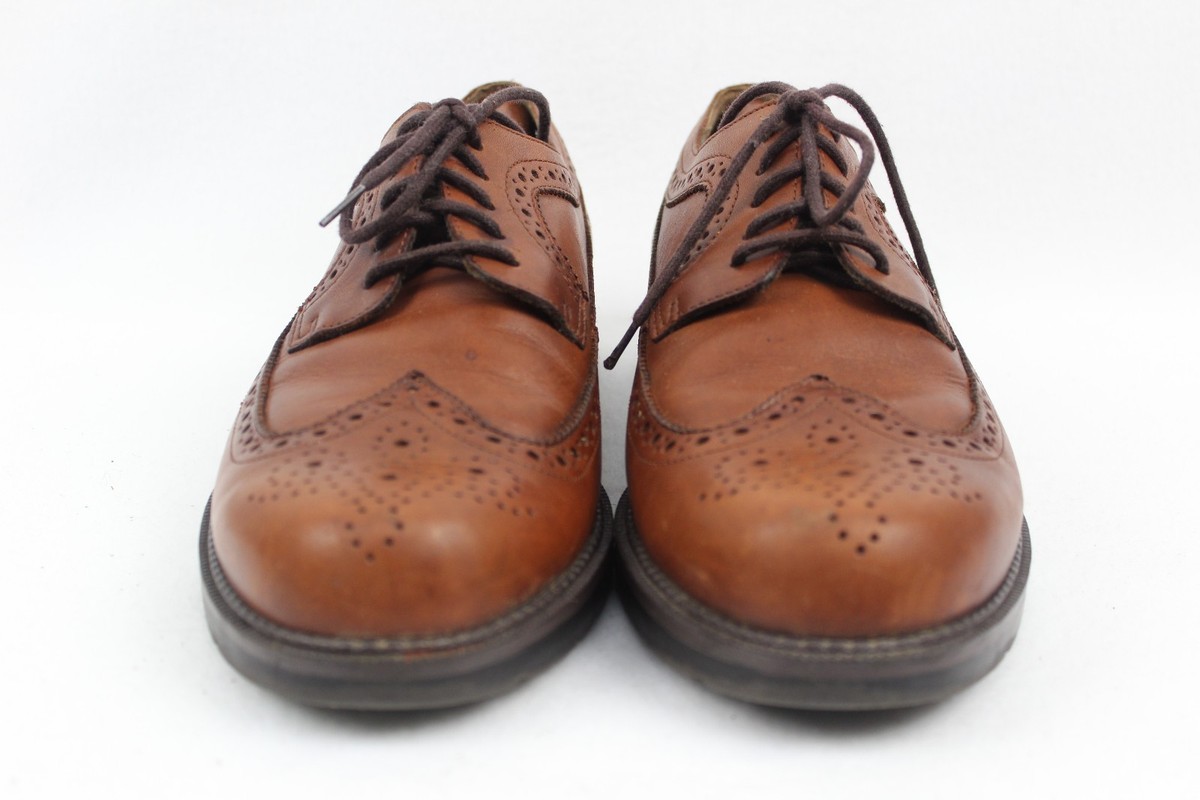 Dockers Mens Shoes Oxfords Brown Leather Wingtip Lace Up 