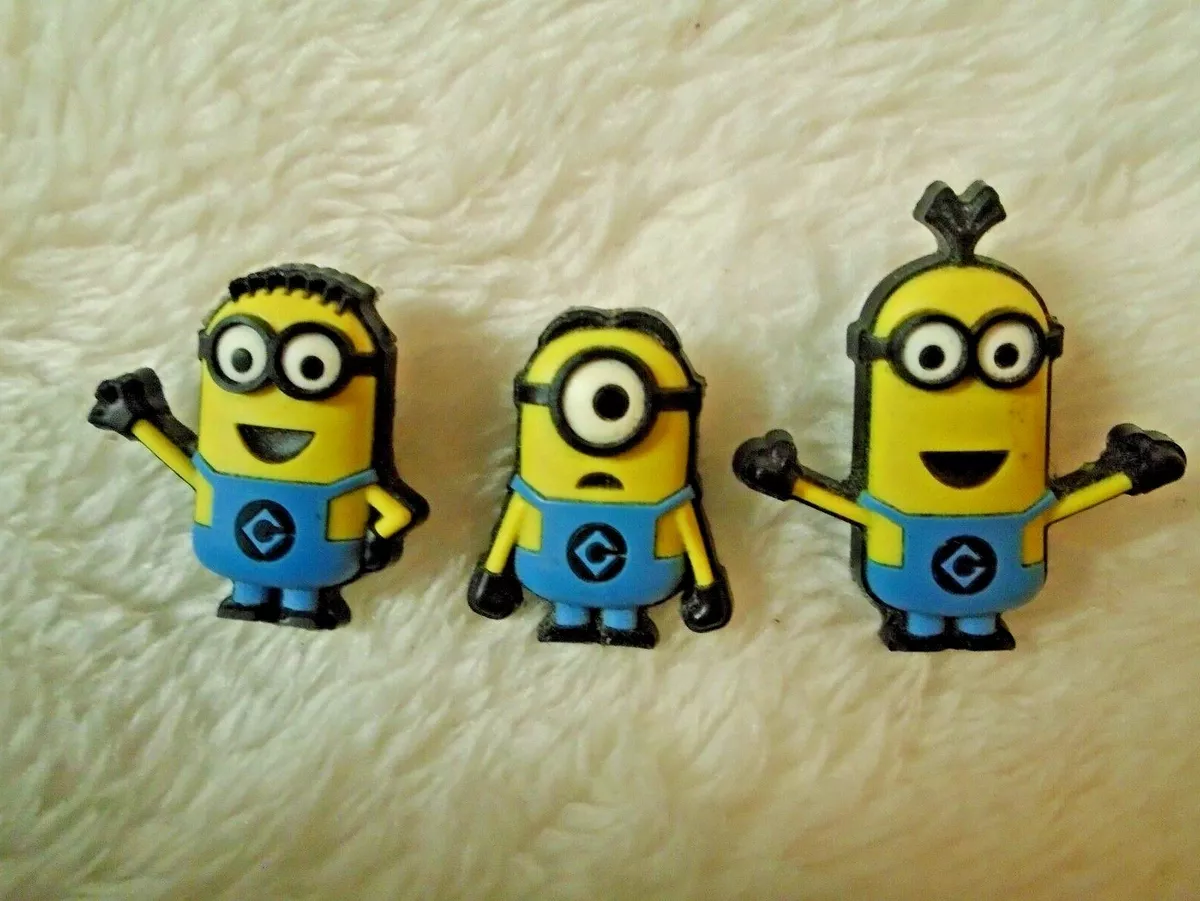 Vintage MINIONS Shoe Charms Jibbitz Fits Crocs Arms UP Arm UP Standing