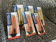 (6) Bazic Retractable Snap-Off Utility Cutter Ergonomically designed NIB