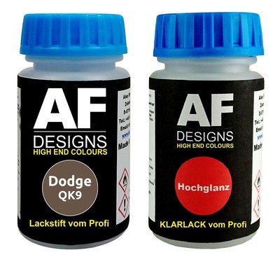 Lackstift für Dodge QK9 Dark Suede Metallic Klarlack je 50ml Autolack Basislack