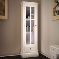 Bookcase Cabinet 3 Shelves Wooden White Free Standing Glass Door Modern Any Room Bookcase Cabinet 3 Shelves Wooden White Free Standing Glass Door Modern Any Room