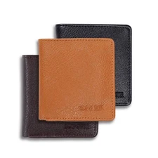 DUO DUFFEL RFID Protected Unisex PU Leather Card Case with Cash Slot & 1 ID Card