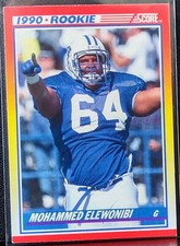 1990 Score Mohammed Elewonibi RC #303 Brigham Young Cougars