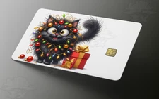 Christmas Kitten Credit Card Skin, Debit Card Covering (Small Chip)