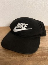 NIKE BLACK ADJUSTABLE CHILDS BASEBALL CAP HAT PRE-OWNED