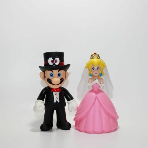 Super Mario Odyssey Wedding Costume Mario Princess Peach Action Figure Toy  Doll | eBay