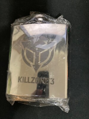 Sony Playstation Killzone 3 Flask Logo Stainless Steel 8 OZ. Rare Collectible 
