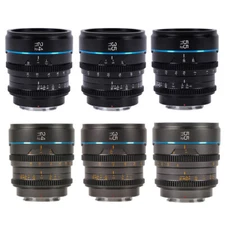 SIRUI Night Walker 24mm 35mm 55mm Kit T1.2 S35 Cine Lens E,M4/3,RF,Fuji XF Mount