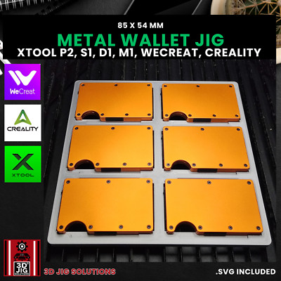 Diode & CO2 Laser Jig | Metal Wallet Laser Engraving Template
