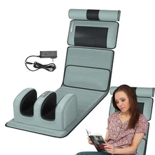 Full Body Electric Massage Mat 10 Vibration Heating Massage Pad Detachable Pillo