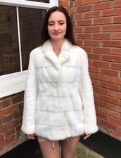 Amato Giorgio Real Canadian Mink Fur Coat Size S ,uk10 Brand New Made In Italy