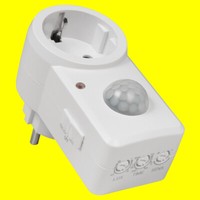 Bewegungsmelder Zwischenstecker 230V Steckdose DäMmerungssensor Licht Led Lampen