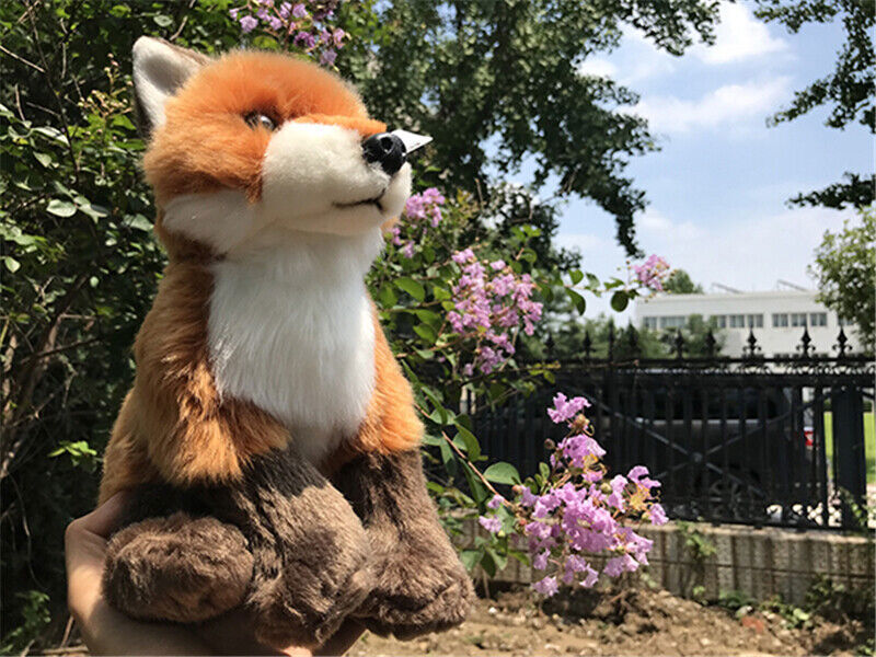 Red Fox Plush Doll Stuffed Vulpes Vulpes 10'' Oddly Gift Cross Fox