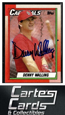 Denny Walling 1990 Topps #462  St. Louis Cardinals TTM/IP Signed Autographed