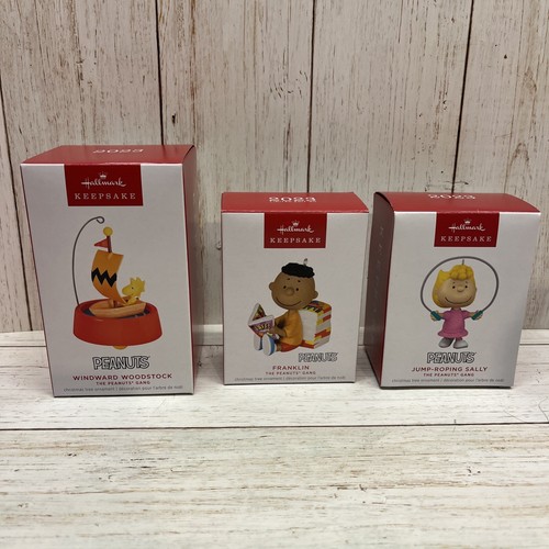 2023 Hallmark Keepsake Ornaments Peanuts Lot Franklin Sally Woodstock New