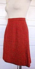 Small orange/red wool plaid vintage skirt perfect condition schoolgirl