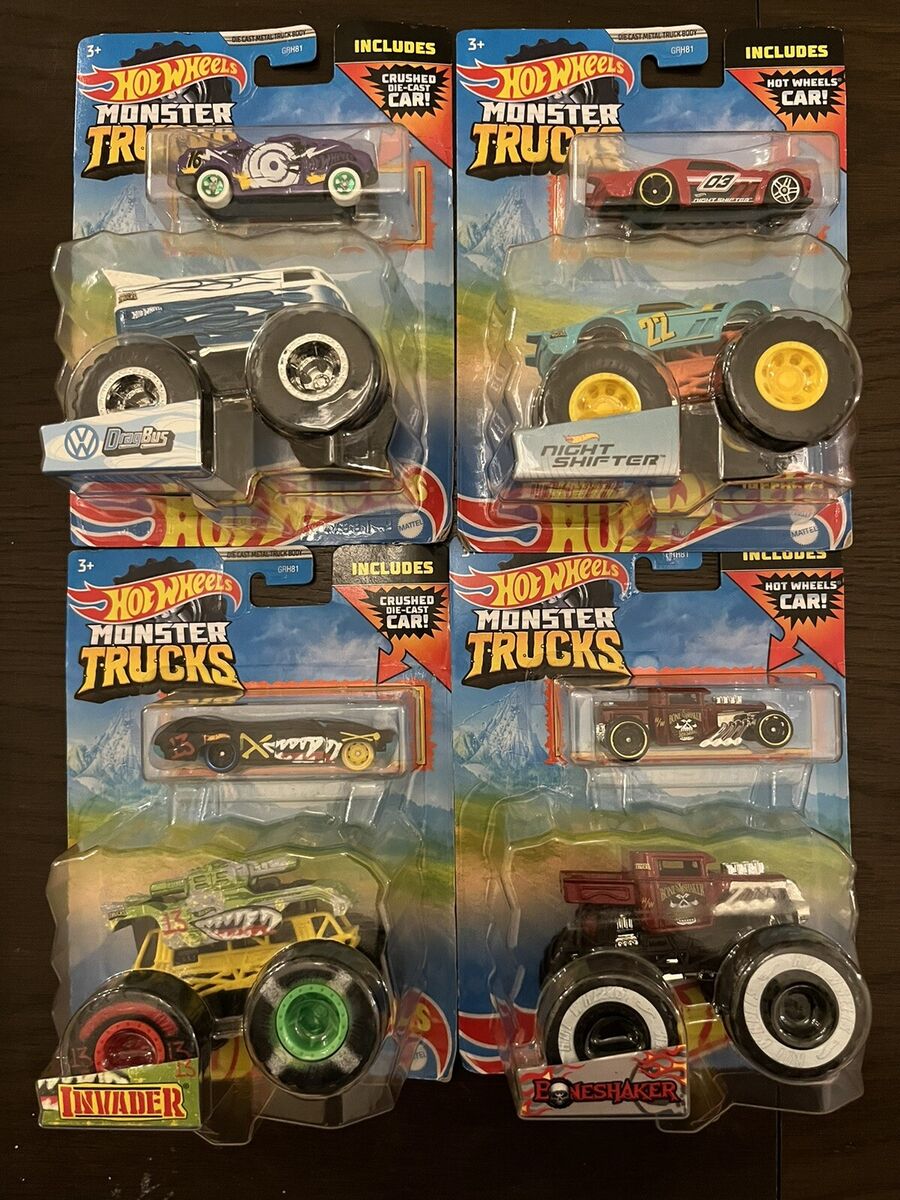 Hot Wheels Monster Trucks, 1:64 Scale Die-Cast Toy