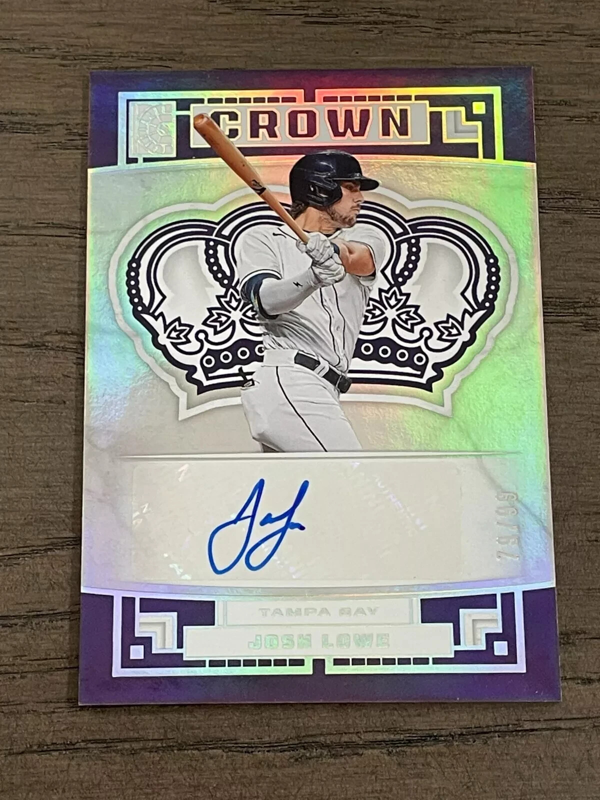 2022 Panini Capstone Crown Josh Lowe Autograph Holo #/99 Tampa Bay Rays