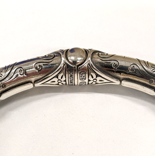 Konstantino Delos Sterling Silver and 18K Yellow Gold Cuff Bracelet NEW - Picture 2 of 3