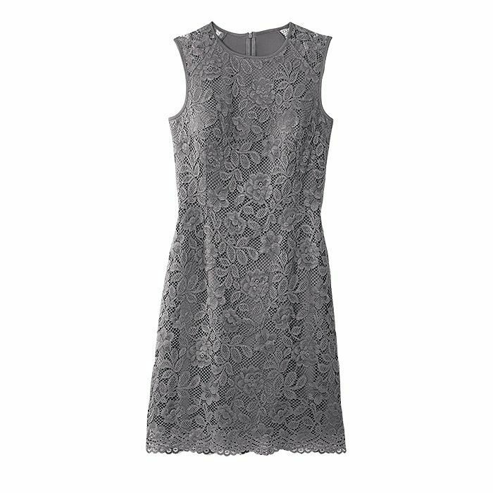 grey sleeveless shift dress Avon Metallic Lace Large (12-14) Grey, New With Tags Linen dress