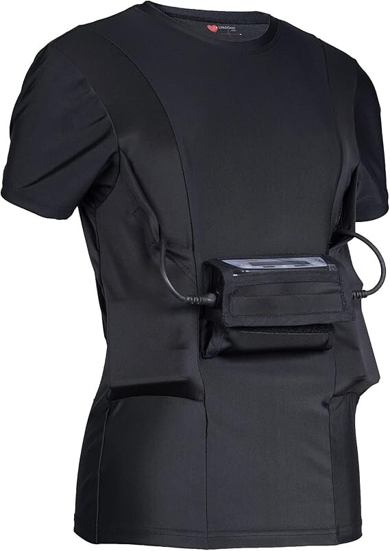 LVAD HeartWare Women’s T-Shirt – Black Comfortable LVAD Wear For Heartmat, S-4XL