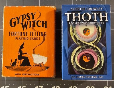 Fortune Telling Cards - (2) sets Crowley Thoth Mint, Gypsy Witch Playing Cards